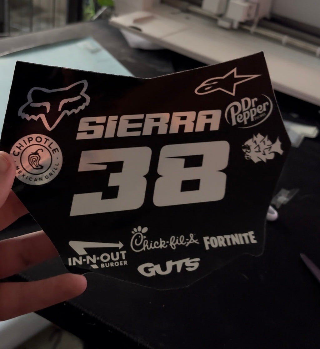 Motocutz plate+custom decal